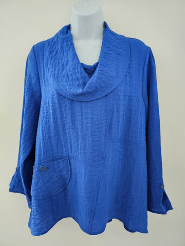 Habitat, 30622 Swing Cowl Neck Top, Sapphire