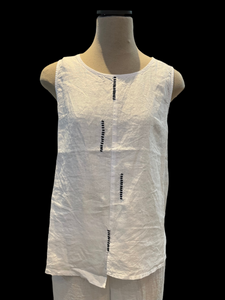 LIV Spring/Summer Sale, 261334 Hand Stitch Tank, White, 50% Off Regular Price