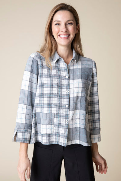 Habitat Fall/Winter Sale, 40790 Mixed Pocket Shirt, Winter White 50% Off Regular Price