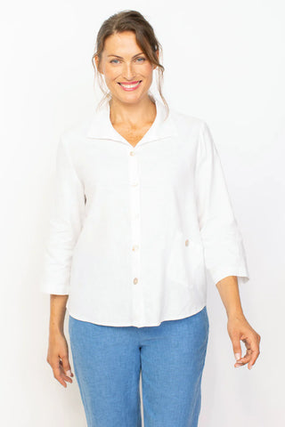 Habitat, 41535 Pleat Back Pocket Shirt, White