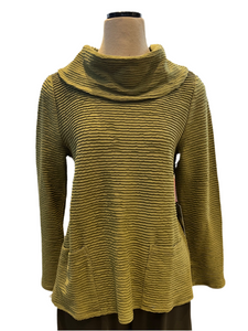 Habitat, 16010 Cowl Neck Pocket Top, Olive