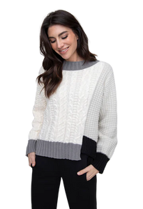 Liv, 450773 Mixed Stitched Pullover