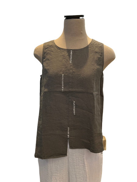 LIV Spring/Summer Sale, 261334 Hand Stitch Tank, Grey, 50% Off Regular Price