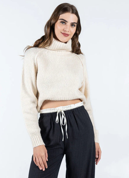 C'est Moi Sale, CESWT4402 Crop Turtleneck Sweater 50% Off Regular Price