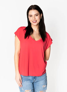 C'est Moi, Cet3960 Bamboo V-Neck Top