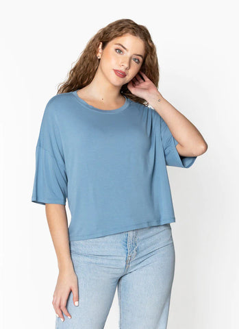 C'est Moi, CET3962 Bamboo Boxy Crop Top