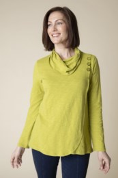 Habitat, 27518 Wrap Cowl Top, Pear