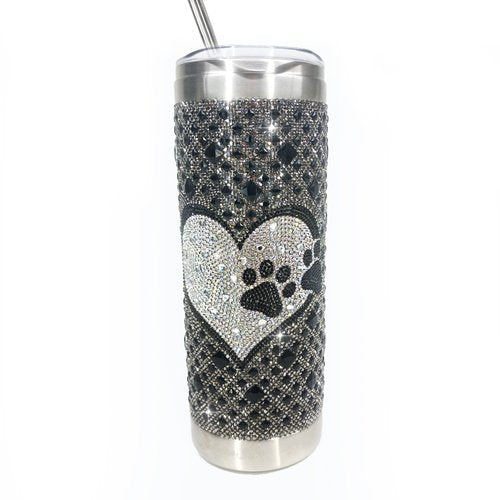 Jacqueline Kent "Diamond in the Ruff" Collection, JKT103.HEM Crystal Tumbler, Hematite