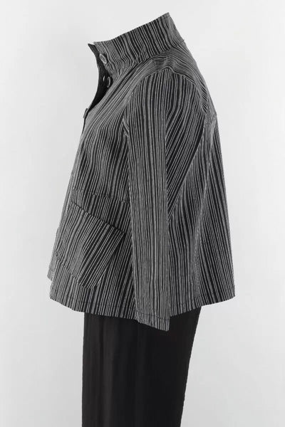 Habitat Spring/Summer Sale, 17502 Easy Swing Stripe Jacket, Black 50% Off Regular Price