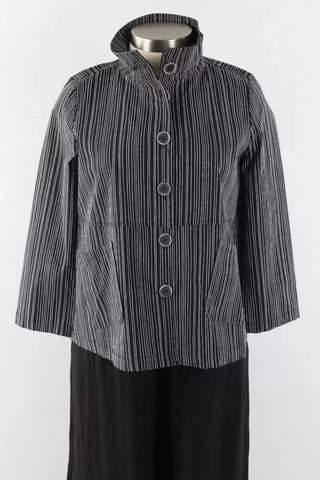 Habitat Spring/Summer Sale, 17502 Easy Swing Stripe Jacket, Black 50% Off Regular Price