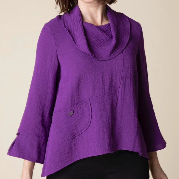 Habitat, 30622 Swing Cowl Neck Top, Plum