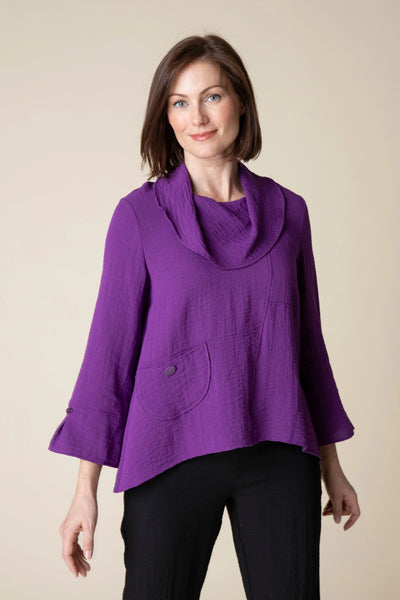 Habitat, 30622 Swing Cowl Neck Top, Plum