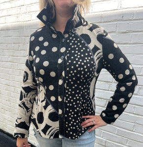 Trisha Tyler, 11540 Polka Dot Wire Collar Jacket