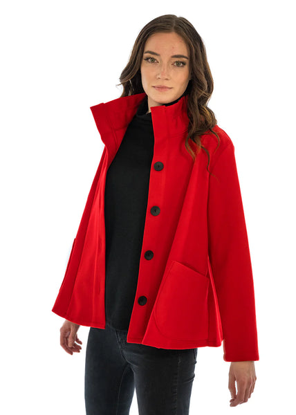 Trisha Tyler, 11527 Wire Collar Button Front Jacket