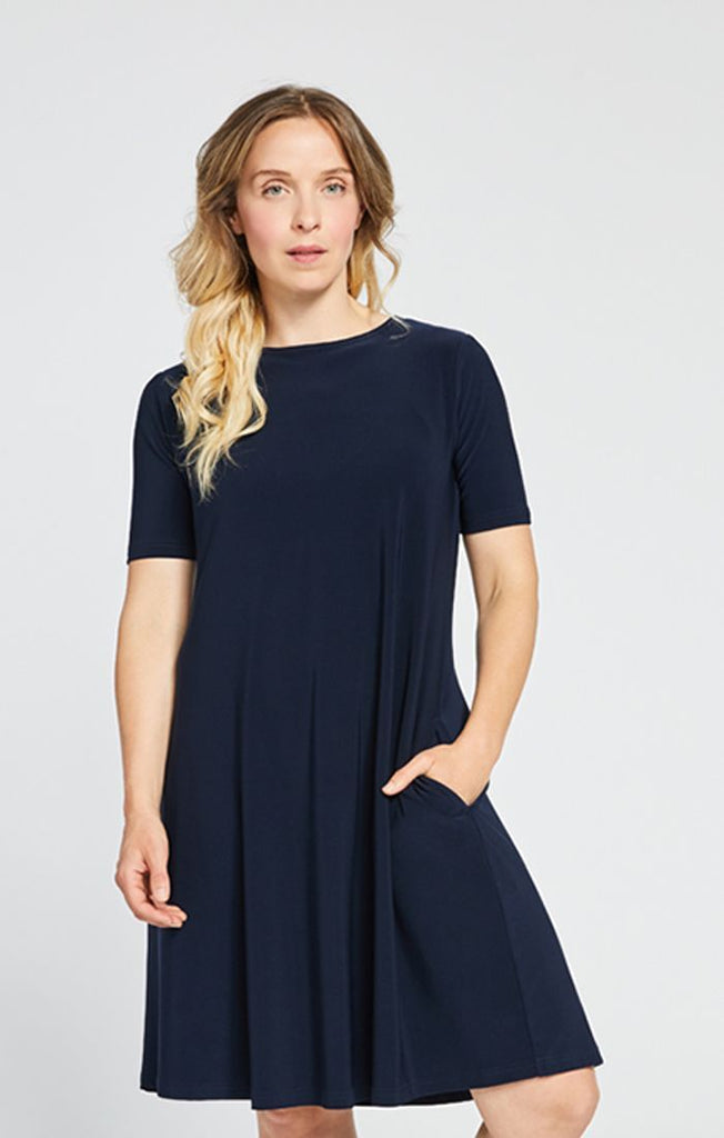 Sympli, 2895S -1 Trapeze Dress Short Sleeves – Boutique Sisi