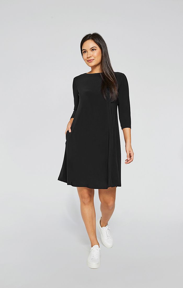 Sympli, 2895S-2 Trapeze Dress Short 3/4 sleeves